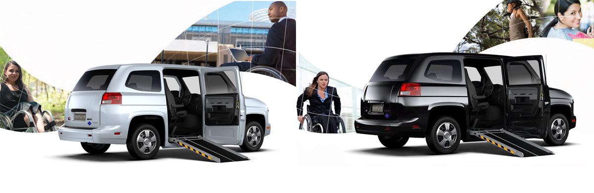 The MV-1 Wheelchair Vehicle by Mobility Ventures.  Handicap Ramp